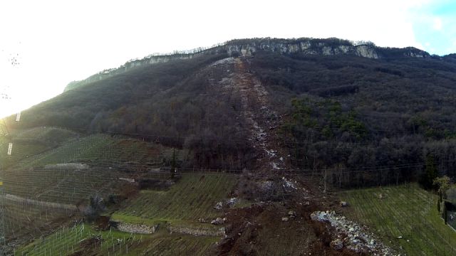 Massive Rock Falls onto a Small Farm in Italy
