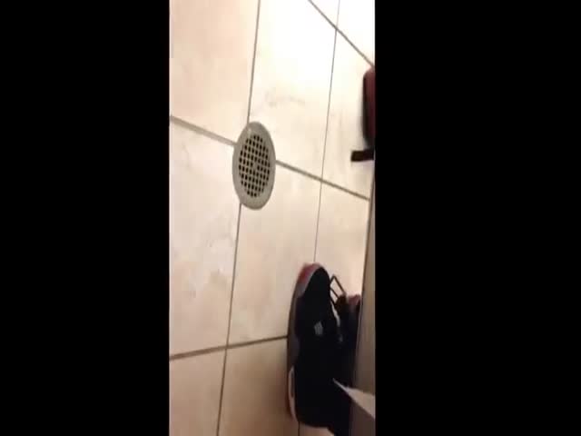 Awkward Moment in the Public Bathroom  (VIDEO)