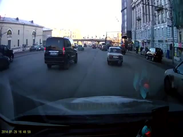 Russian Girl Pulls Off the Most Epic Parking Job Ever.... by Accident!  (VIDEO)
