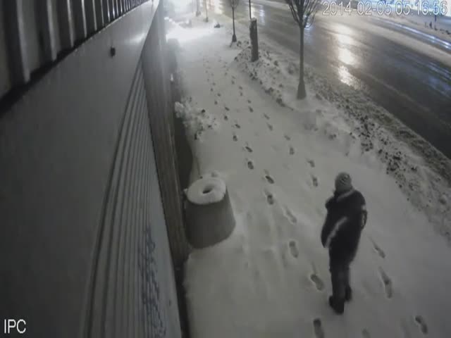 Brooklyn Snow Plow Nails Pedestrian Big Time  (2 videos)