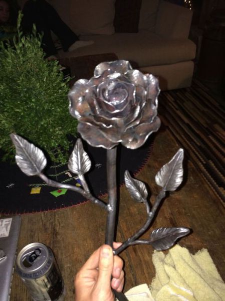 A Romantic Handmade Steel Rose