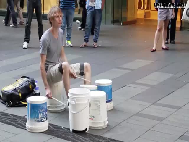 Epic Street Drum Performance  (VIDEO)