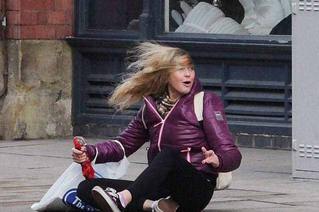 Funny Moments Spotted in the Midst of Violent English Storms