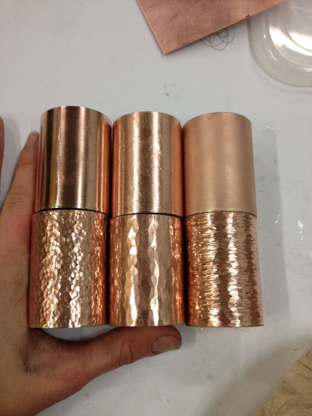Awesome Homemade Copper Flask and Shot Glasses
