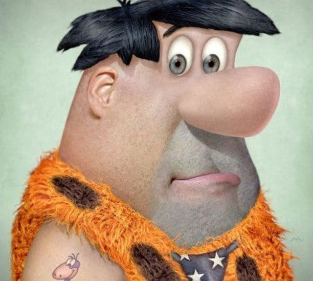 Realistic Illustrations of Cartoon Characters