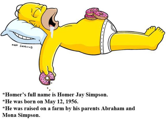 Arbitrary Facts about Homer Simpson