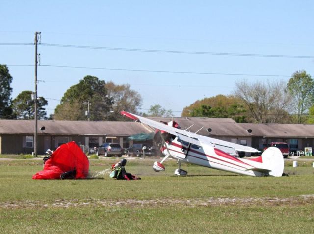 Unlucky Mid-Air Collision between Skydiver and Plane