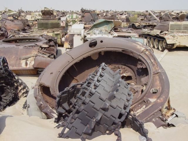 A Mass Graveyard of Tanks in Kuwait
