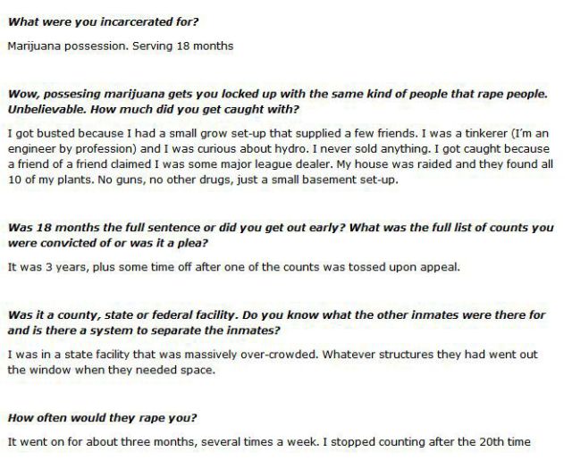 One Prison Rape Victim’s Hard-Hitting Interview Responses