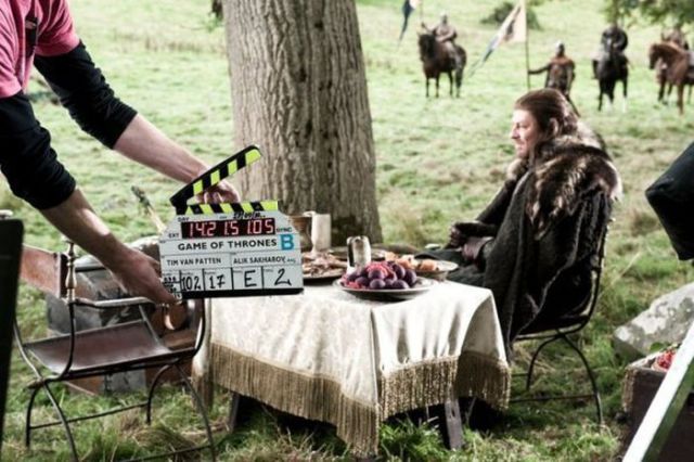 On Set with Cast and Crew of “Game of Thrones”