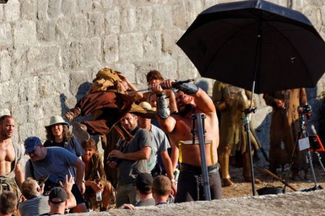 On Set with Cast and Crew of “Game of Thrones”