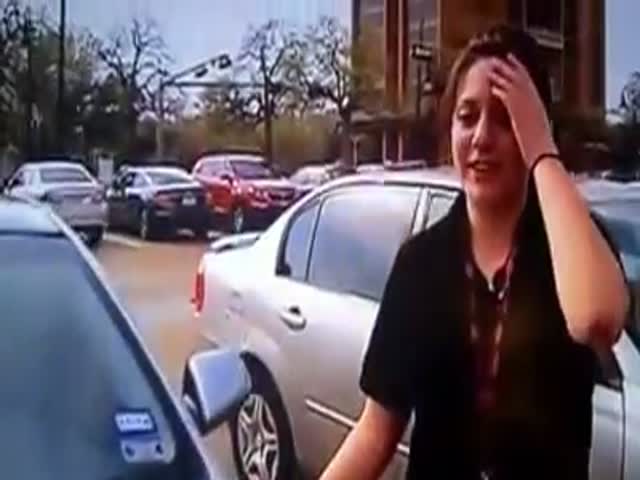 Girl's Reaction after Hail Destroyed Her Car in Texas Storm  (VIDEO)