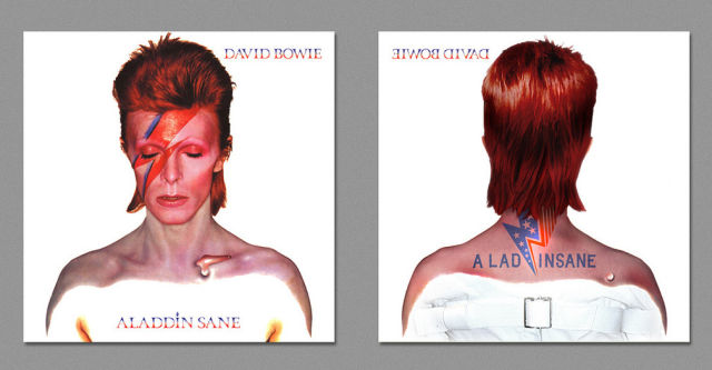 Back and Front Views of Original and Quirky Album Covers
