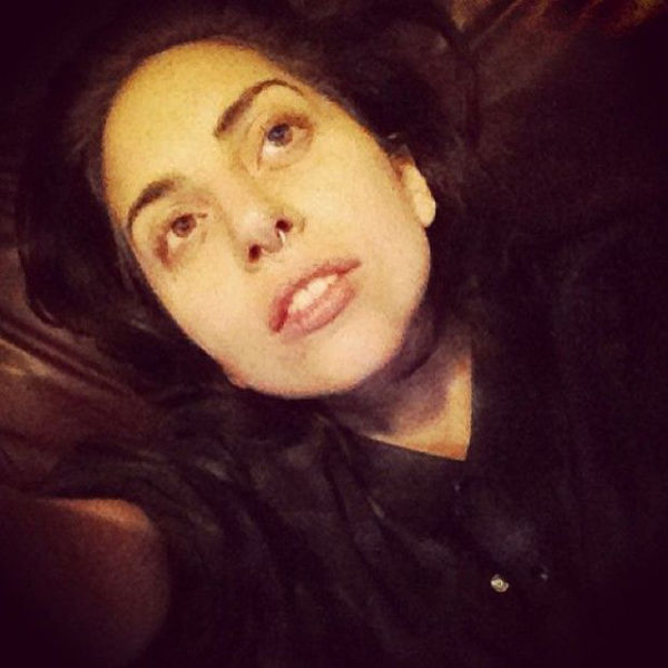 A Close-up of a Makeup-Free Lady Gaga