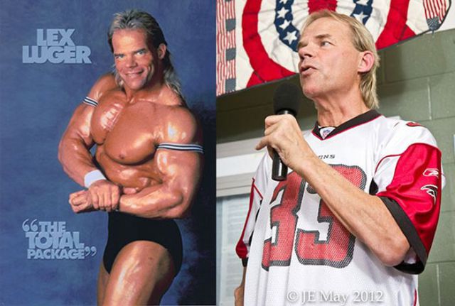 Pro Wrestlers Then and Now