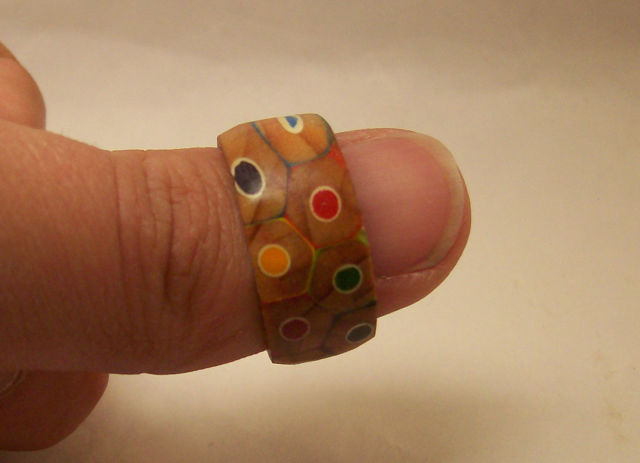 A Fun Homemade Coloured Pencil Ring