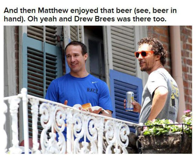 Brad Pitt Shares a Beer with Matthew  McConaughey