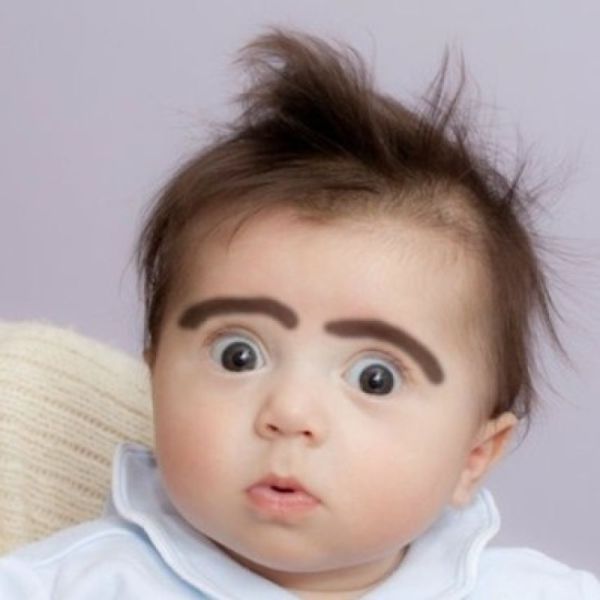 Babies with Painted Eyebrows Is Trending Online