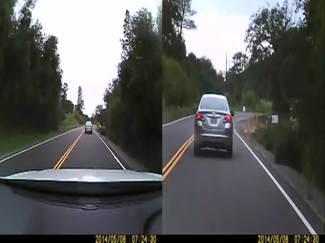 Impatient Driver Gets Instant Karma  (VIDEO)
