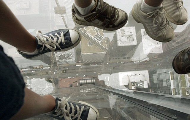 A Glass Viewing Platform Is Scary Enough without This Happening…