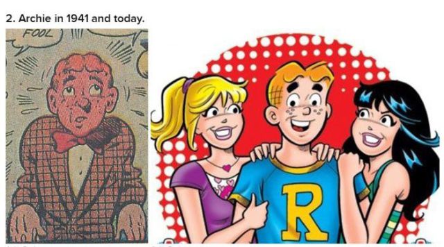Cartoon Characters When They First Came Out vs. Today