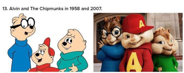 Cartoon Characters When They First Came Out vs. Today