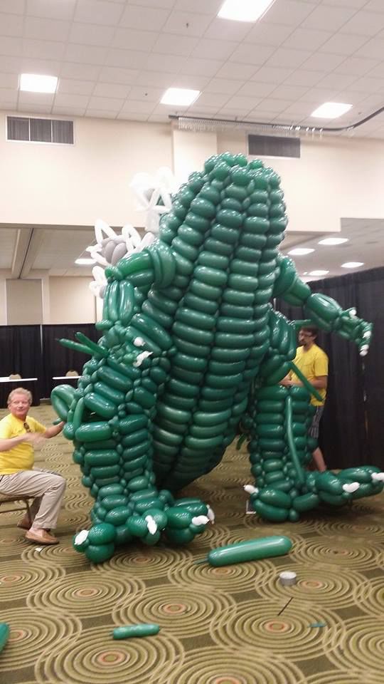 A 2500 Balloon Replica of Godzilla