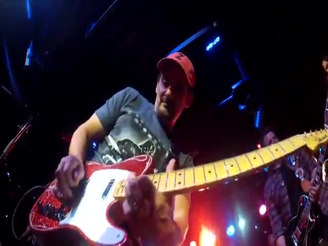 Brad Paisley 'Steals' Fan's GoPro and Uses It as a Slide for a Solo 