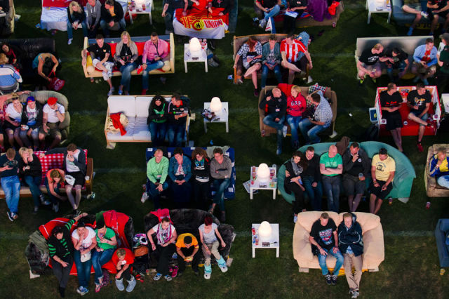 Berlin Stadium Transformed into Giant Comfy Movie Theatre