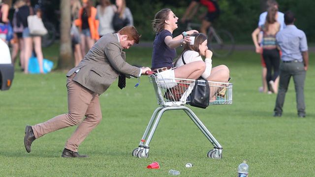 Cambridge University Students Party Hard as Vacation Starts