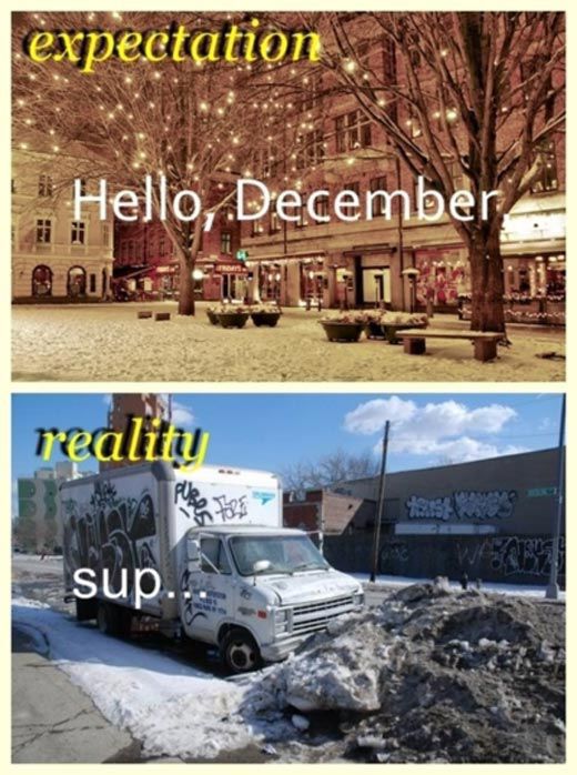 What You Hope It Will Be Like vs. How It Really Is