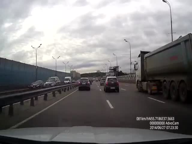 Cat in Russia Causes Chaos on the Highway  (VIDEO)