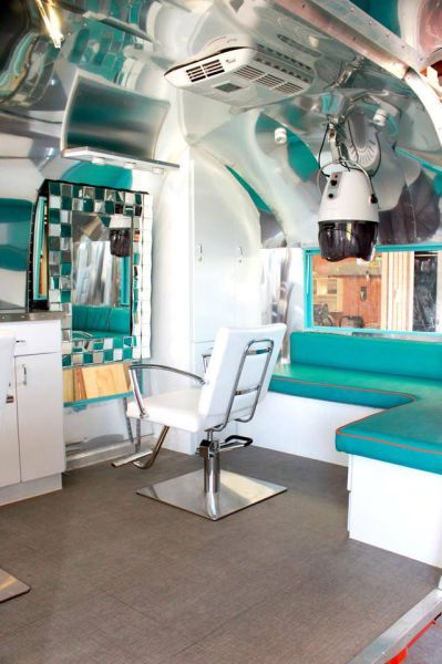 Camper Van Transformed into a Cool Retro Hair Salon