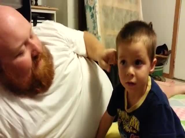 Little Boy Is Devastated as His Dad 'Steals' His Ear and Nose  (VIDEO)