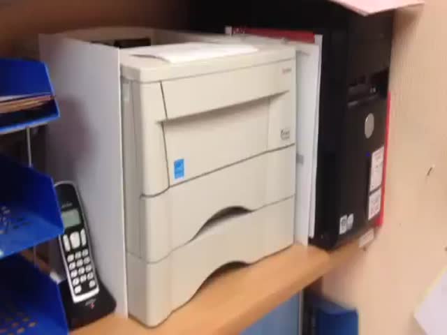 Guy's Printer Does an Uncanny Trick  (VIDEO)