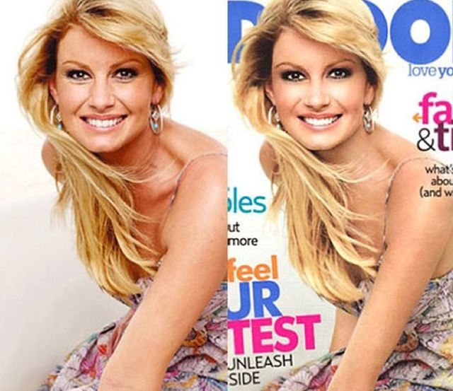 Famous People with and without Photoshop (19 pics) - Izismile.com