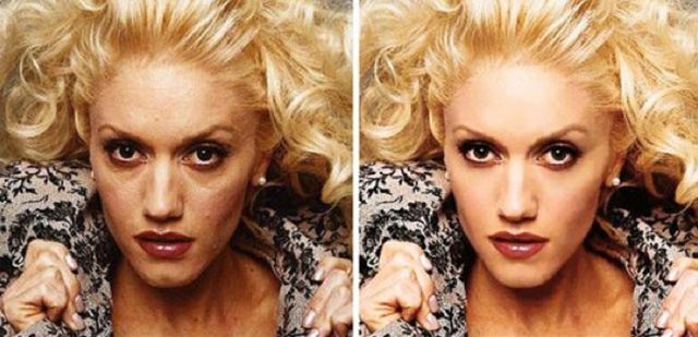 Famous People with and without Photoshop