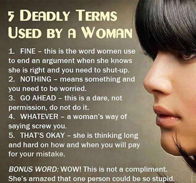 Females Are a Very Contradictory Species!