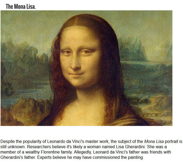 Things You May Not Know about Famous Art