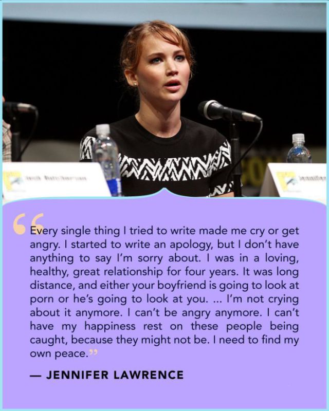 Jennifer Lawrence Comments on Her Leaked Naked Photos