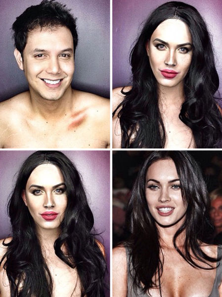 The Man Who Is Becoming a Pro at Celebrity Makeup Transformations