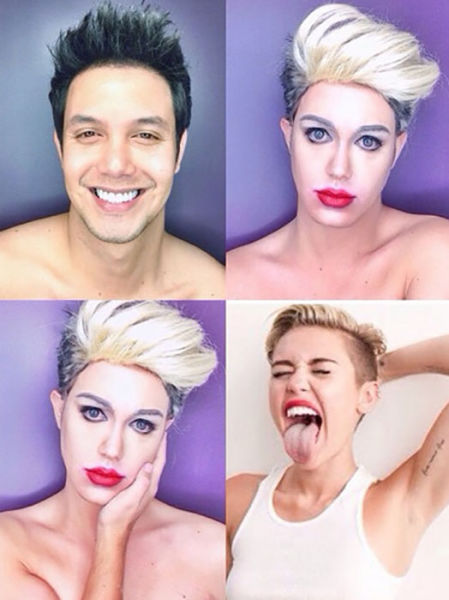 The Man Who Is Becoming a Pro at Celebrity Makeup Transformations