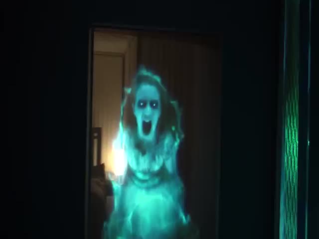 Terrifying Ghost Hologram Decoration for Halloween  (VIDEO)