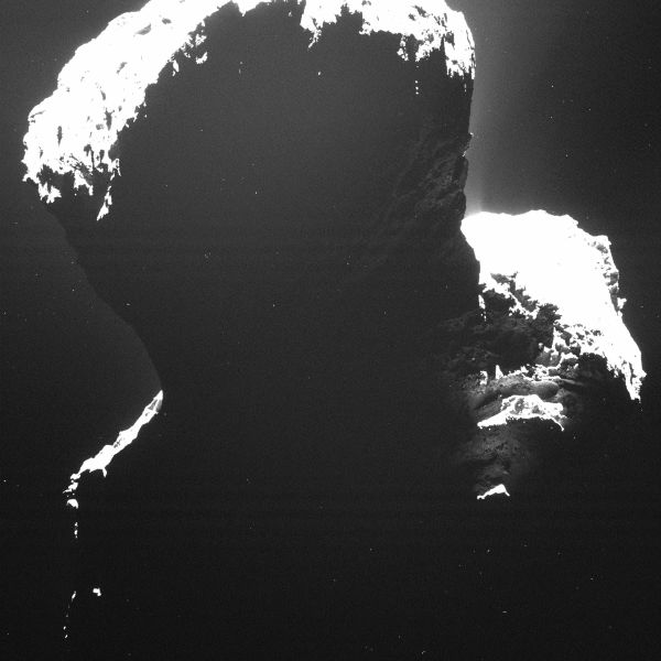 The Rosetta Probe Lands on a Comet after 10 Years