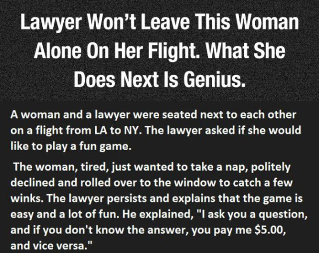 One Woman’s Genius Troll on a Pesky Lawyer