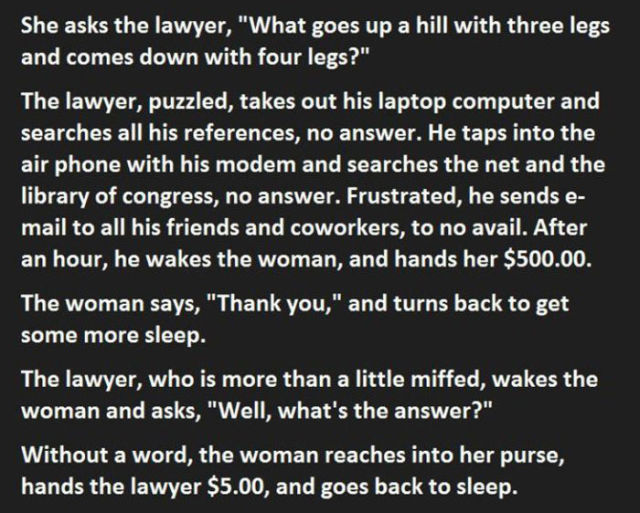 One Woman’s Genius Troll on a Pesky Lawyer