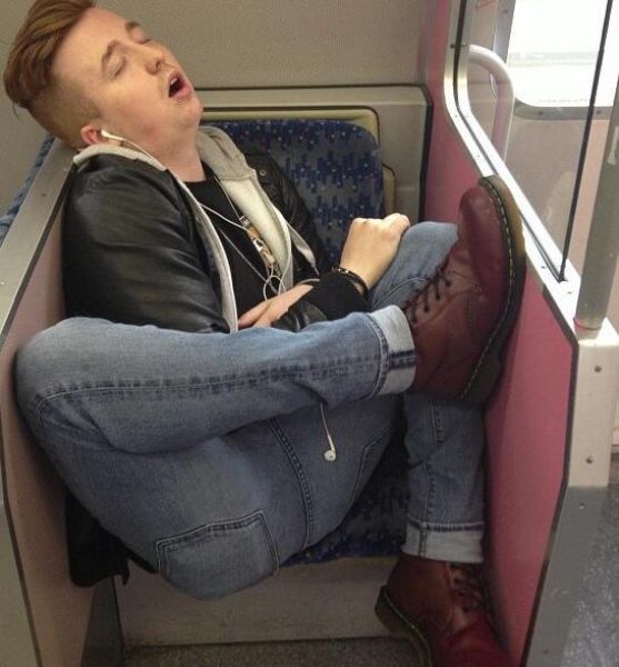 People Sleeping In Weird And Wacky Places 43 Pics