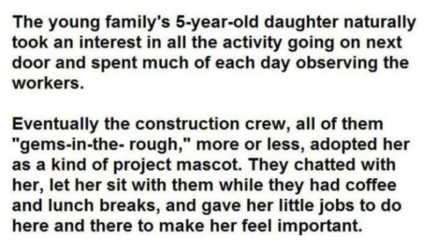 A 5 Year Old Girl’s Amusing Relationship with a Construction Crew