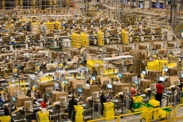 What an Amazon Warehouse Looks like a Month Before Christmas