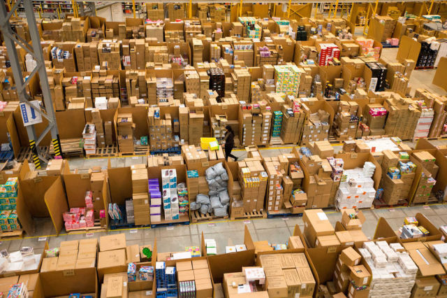 What an Amazon Warehouse Looks like a Month Before Christmas